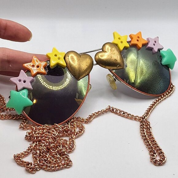 Brebitz Pastel Stars Gold Chain Sunglasses - Picture 1 of 3
